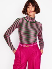 Boden Pink Catriona Roll Neck Jumper - Image 1 of 6