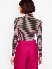 Boden Pink Catriona Roll Neck Jumper - Image 3 of 6
