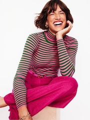Boden Pink Catriona Roll Neck Jumper - Image 4 of 6
