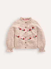 Boden Cream Faye Embroidered Cardigan - Image 1 of 3