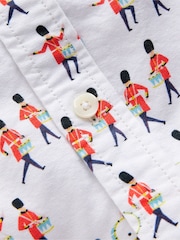 Boden Cream Festive Printed 100% Cotton Shirt - Image 3 of 3