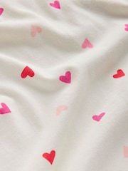 Boden White Heart Printed Long Sleeved Nightie - Image 3 of 3
