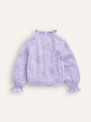 Boden Purple Faye Embroidered Cardigan - Image 2 of 3