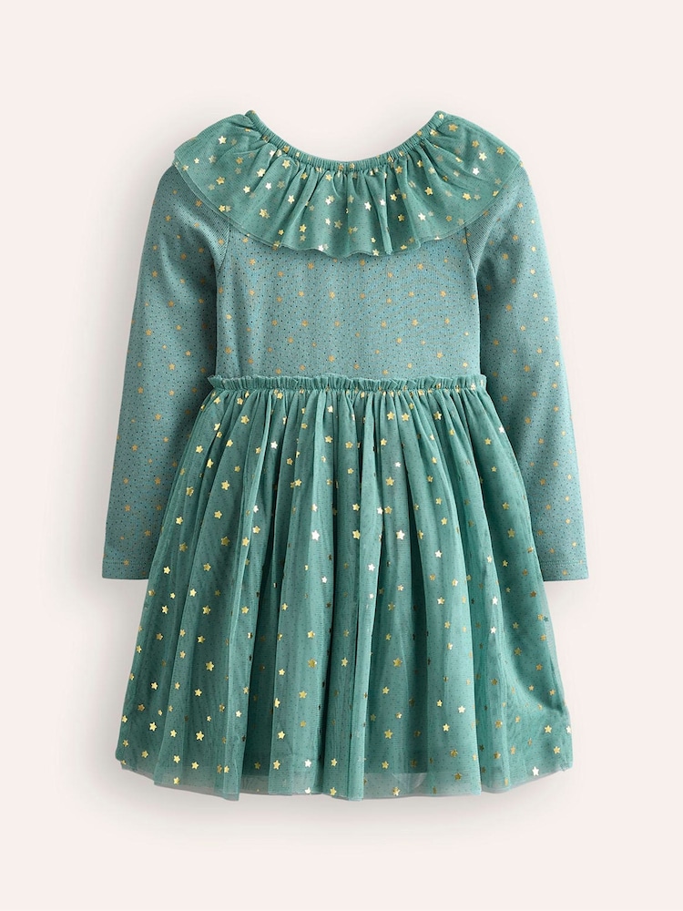 Boden Green Rose Twirly Tulle Dress - Image 1 of 3