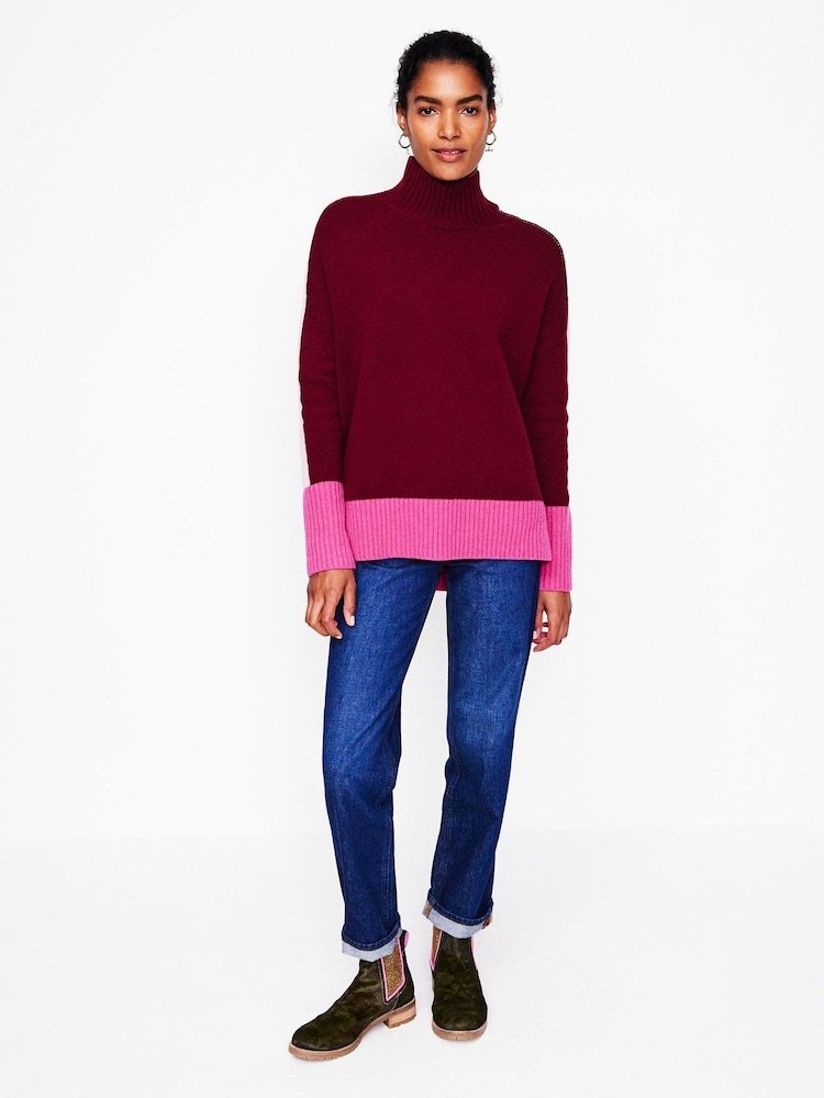 Boden Purple Oversized Jessica Jumper - Image 1 of 4 Boden Purple Oversized Jessica Jumper - Image 1 of 4