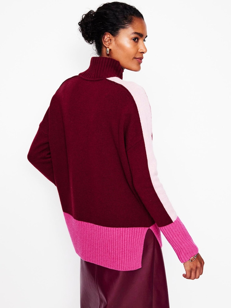 Boden Purple Oversized Jessica Jumper - Image 2 of 4 Boden Purple Oversized Jessica Jumper - Image 2 of 4