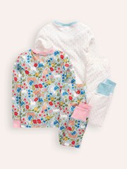 Boden Blue 100% Cotton Snug Pyjamas 2 Pack - Image 2 of 3