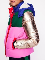 Boden Pink Short Puffer Coat - Image 2 of 5