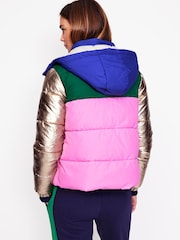 Boden Pink Short Puffer Coat - Image 3 of 5