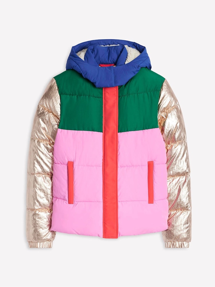 Boden Pink Short Puffer Coat - Image 5 of 5
