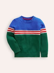 Boden Green Colour Block Jumper - Image 1 of 3