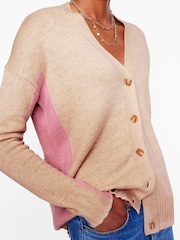 Boden Cream Zia Longline V-Neck Cardigan - Image 2 of 6
