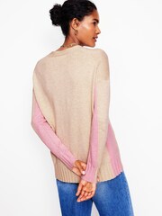 Boden Cream Zia Longline V-Neck Cardigan - Image 3 of 6