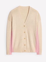 Boden Cream Zia Longline V-Neck Cardigan - Image 5 of 6