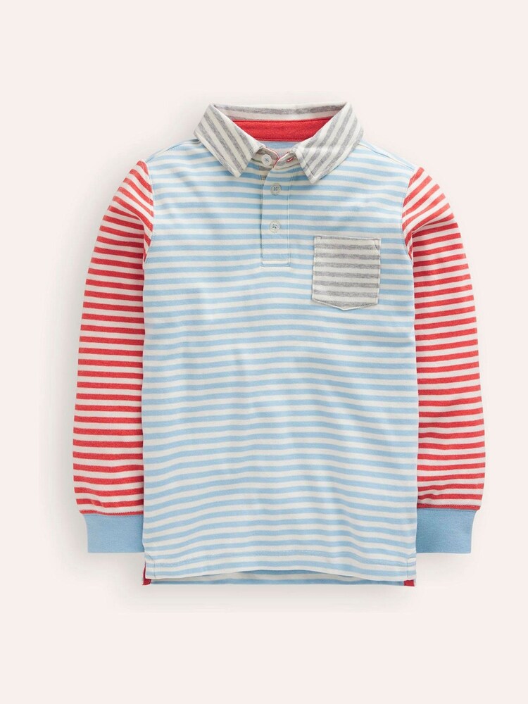 Boden Blue Supersoft 100% Cotton Polo Shirt - Image 1 of 3 Boden Blue Supersoft 100% Cotton Polo Shirt - Image 1 of 3