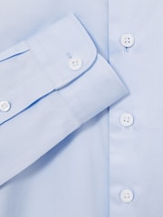 Reiss Soft Blue Remote 9-13 yrs Slim-Fit Cotton Shirt - Image 4 of 4