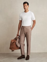 Reiss White Count Mercerised-Cotton Crew-Neck T-Shirt - Image 3 of 6