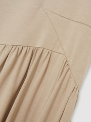 Reiss Neutral Blake Jersey Sleeveless Midi Dress - Image 6 of 6