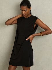 Reiss Black Chelsea Corset Jersey Mini Dress - Image 1 of 6