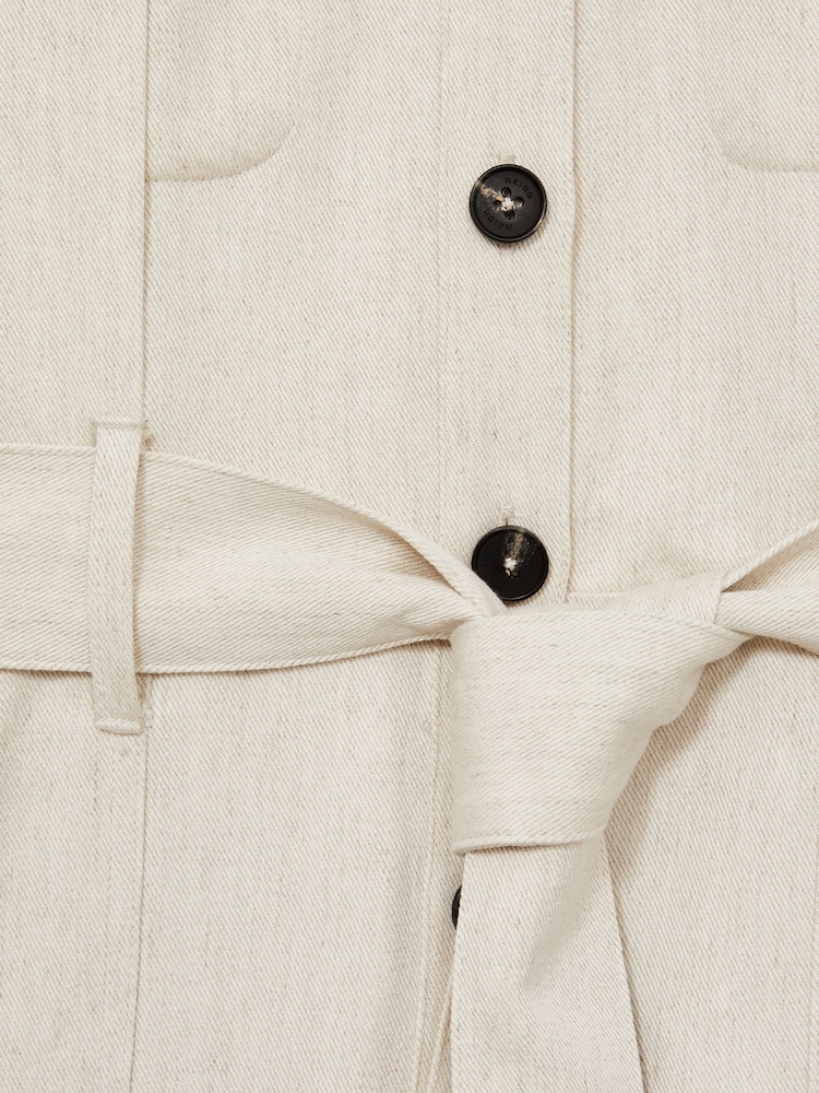 Reiss Cream Anais Wide Leg Utility Jumpsuit - Image 6 of 6