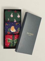 Hobbs Black Festive Socks Set - Image 2 of 3