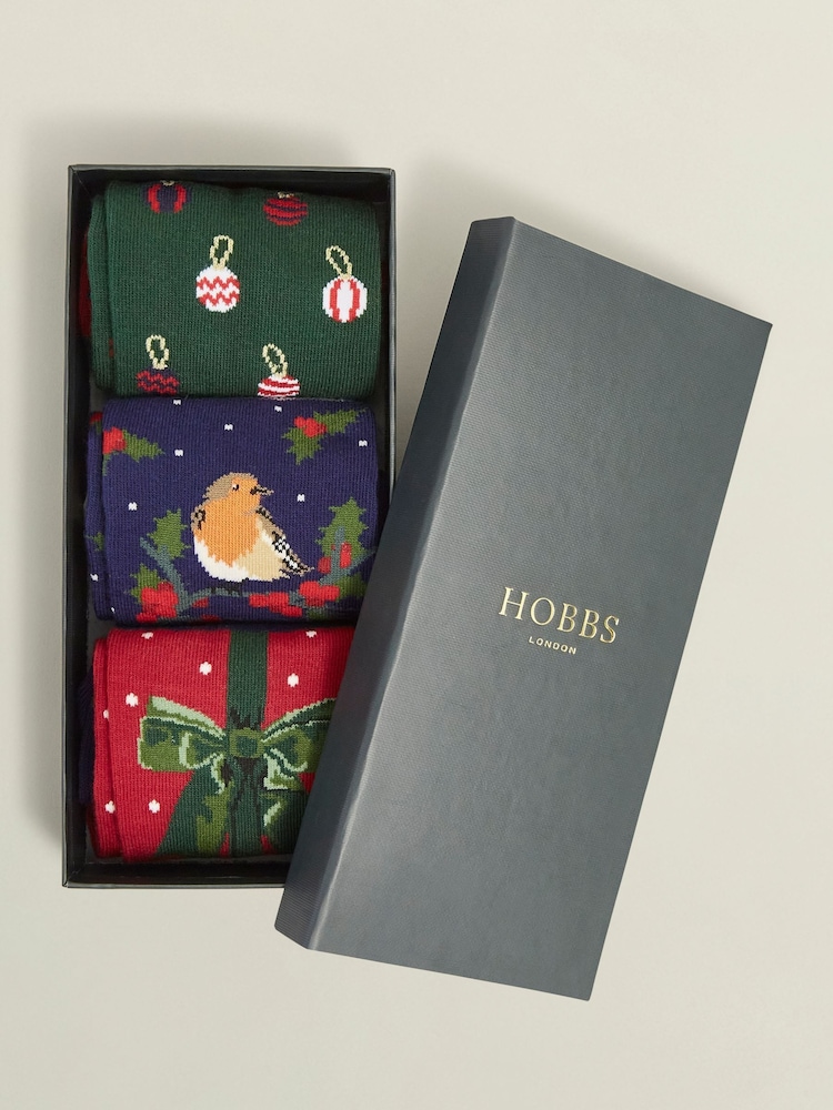 Hobbs Black Festive Socks Set - Image 2 of 3