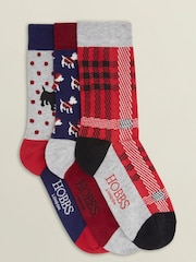 Hobbs Black Westie Dog Socks Set - Image 1 of 3