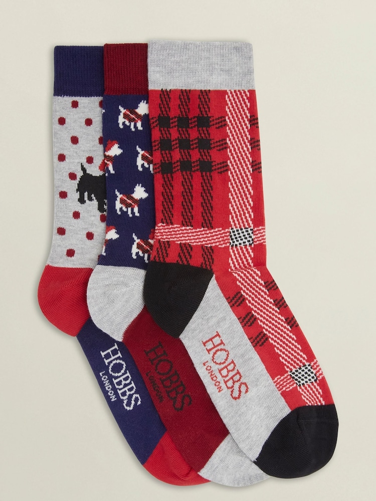 Hobbs Black Westie Dog Socks Set - Image 1 of 3