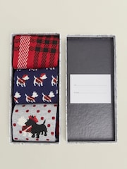 Hobbs Black Westie Dog Socks Set - Image 3 of 3