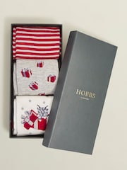 Hobbs Red Christmas Cat Socks Set - Image 3 of 3