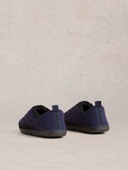 White Stuff Blue Nylon Puffer Slippers - Image 3 of 4