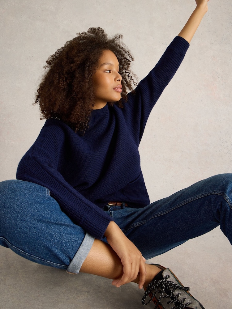 White Stuff Blue Carli Jumper - Image 1 of 6