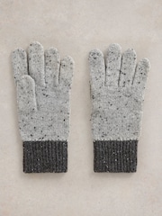 Gris - Guantes de punto Albie de White Stuff - Imagen 1 de 3