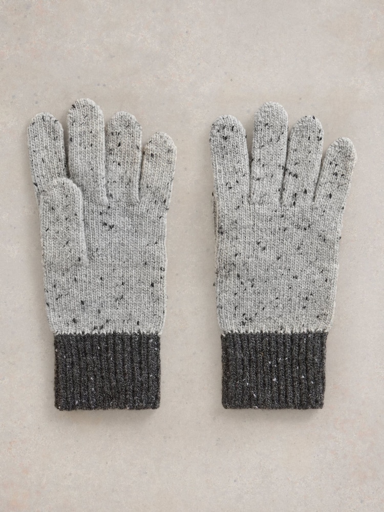 Gris - Guantes de punto Albie de White Stuff - Imagen 1 de 3