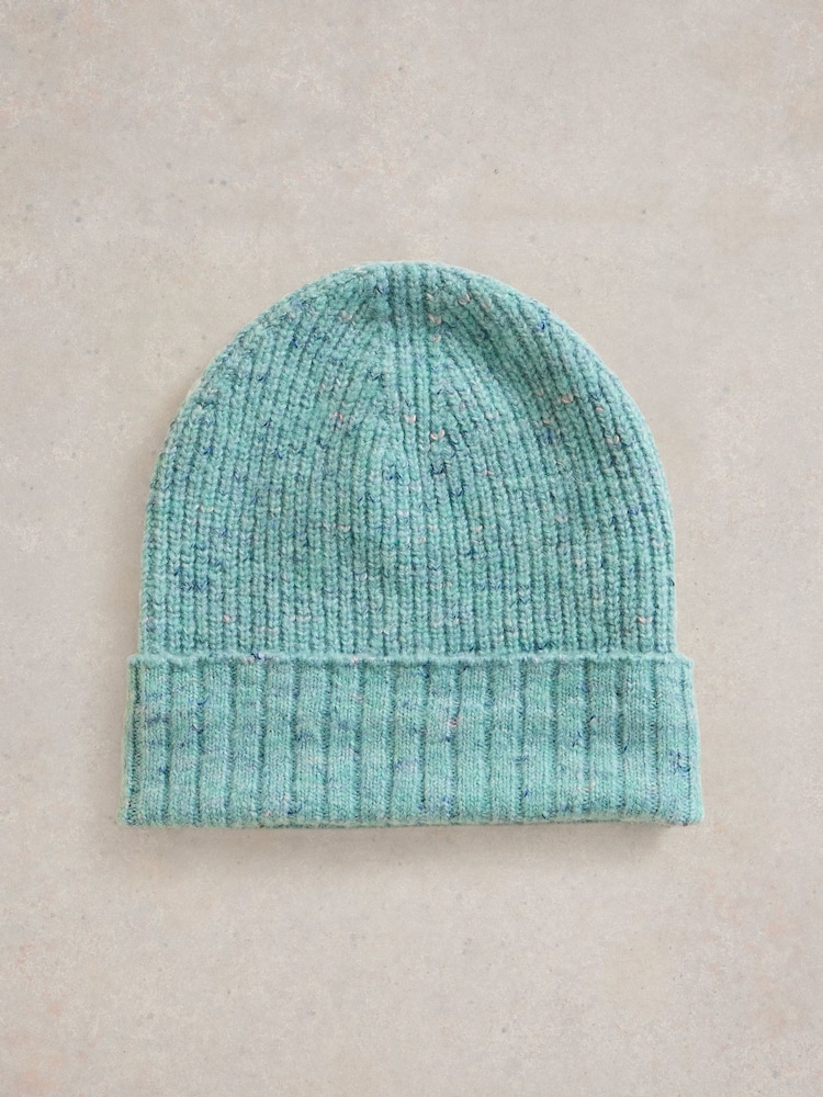 White Stuff Green Abby Knitted Beanie - Image 2 of 3