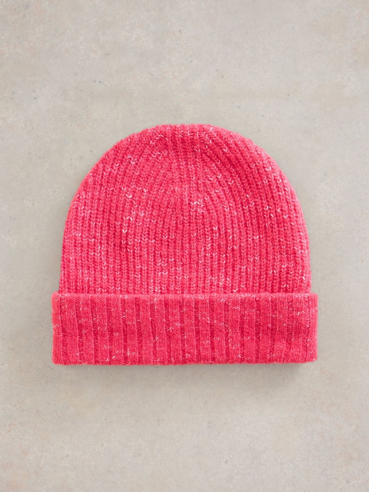 White Stuff Pink Abby Knitted Beanie - Image 2 of 3