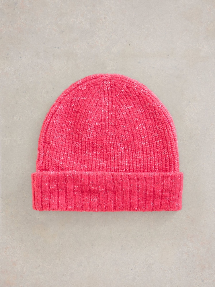 White Stuff Pink Abby Knitted Beanie - Image 3 of 3