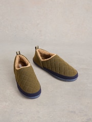 White Stuff Green Nylon Puffer Slippers - Image 2 of 4