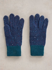 Azul - Guantes de punto Albie de White Stuff - Imagen 1 de 3