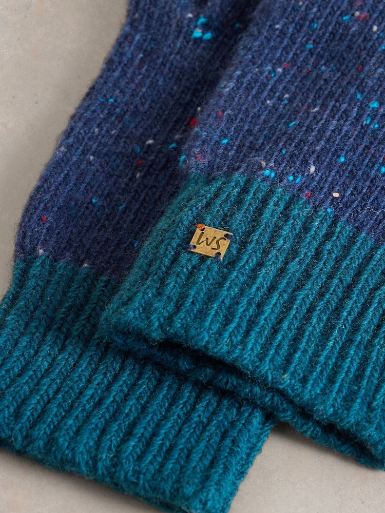 Azul - Guantes de punto Albie de White Stuff - Imagen 3 de 3