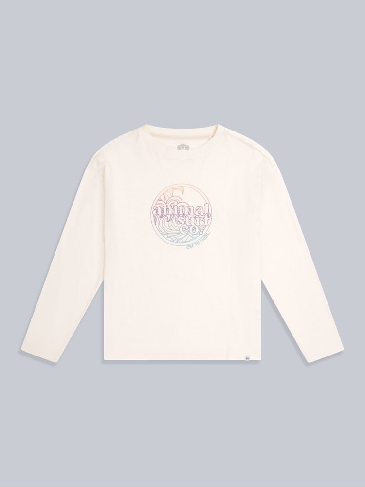 Animal White Lola Womens 100% Cotton Long Sleeve Top - Image 1 of 5