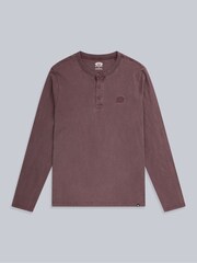 Animal Purple Noah Mens 100% Cotton Henley Top - Image 1 of 5