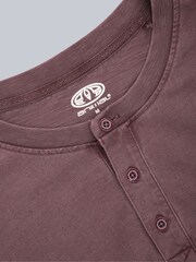Animal Purple Noah Mens 100% Cotton Henley Top - Image 5 of 5
