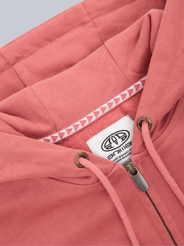 Animal Pink Womens Maya 100% Cotton Zip Hoodie - Image 9 of 9