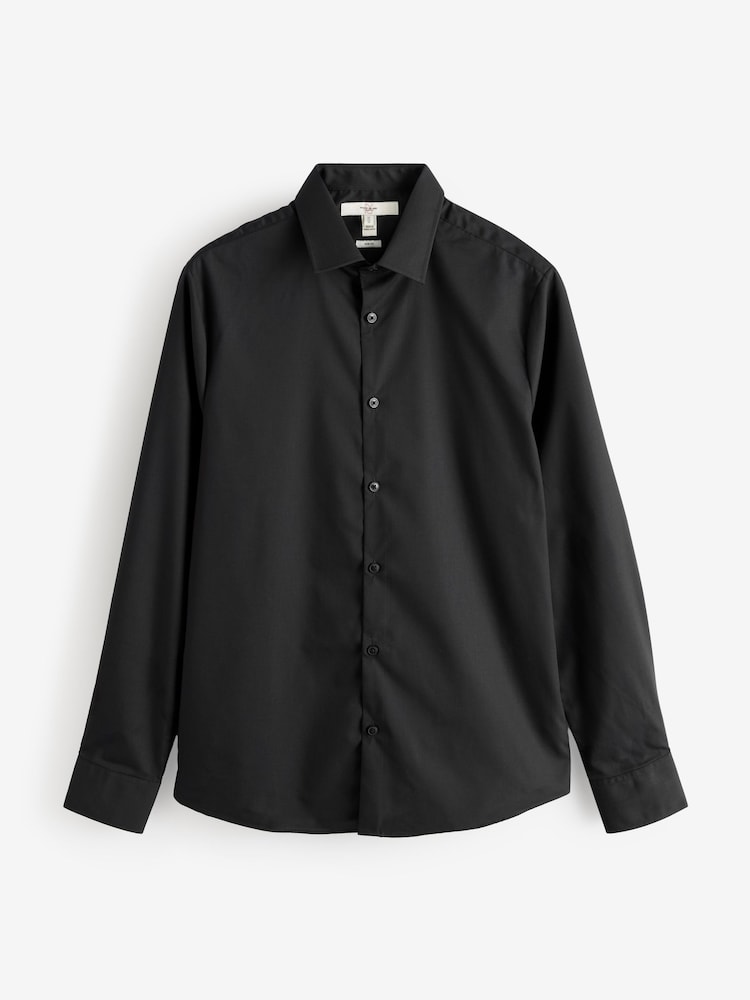 River Island Black Slim Fit Shirts 2 Pack - Image 2 of 2