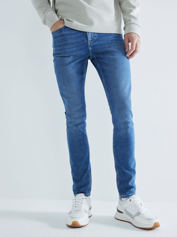 River Island Light Blue Skinny Fit Stretch Jeans - Image 2 of 6