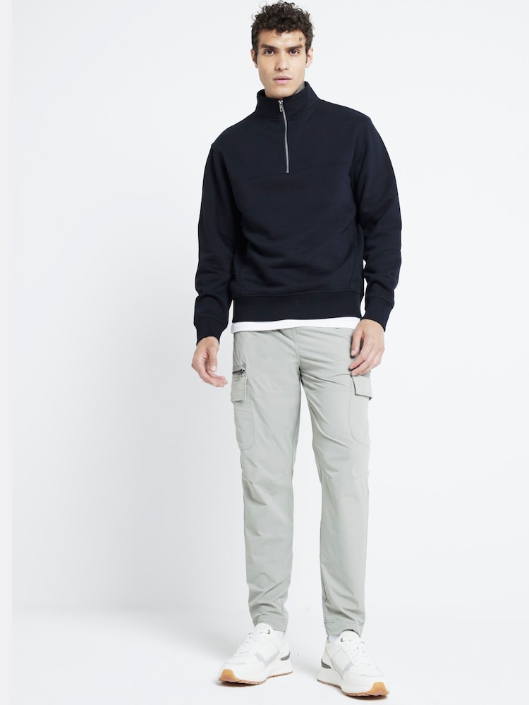 River Island Black Essential Funnel Hoddie - Image 2 of 5 River Island Black Essential Funnel Hoddie - Image 2 of 5
