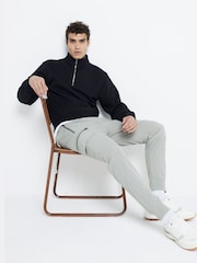 River Island Black Essential Funnel Hoddie - Image 3 of 5