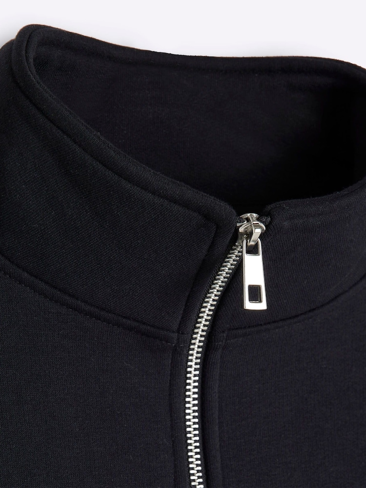 River Island Black Essential Funnel Hoddie - Image 5 of 5 River Island Black Essential Funnel Hoddie - Image 5 of 5