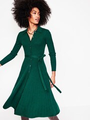 Boden Green Rachel Knitted Shirt Dress - Image 1 of 6